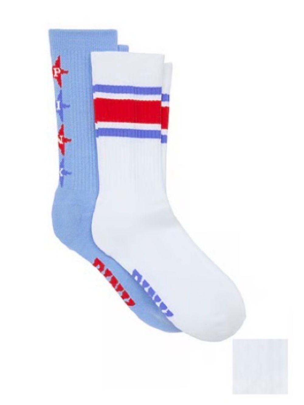 2-PACK 🧦 Americana Crew Socks PINK NWT